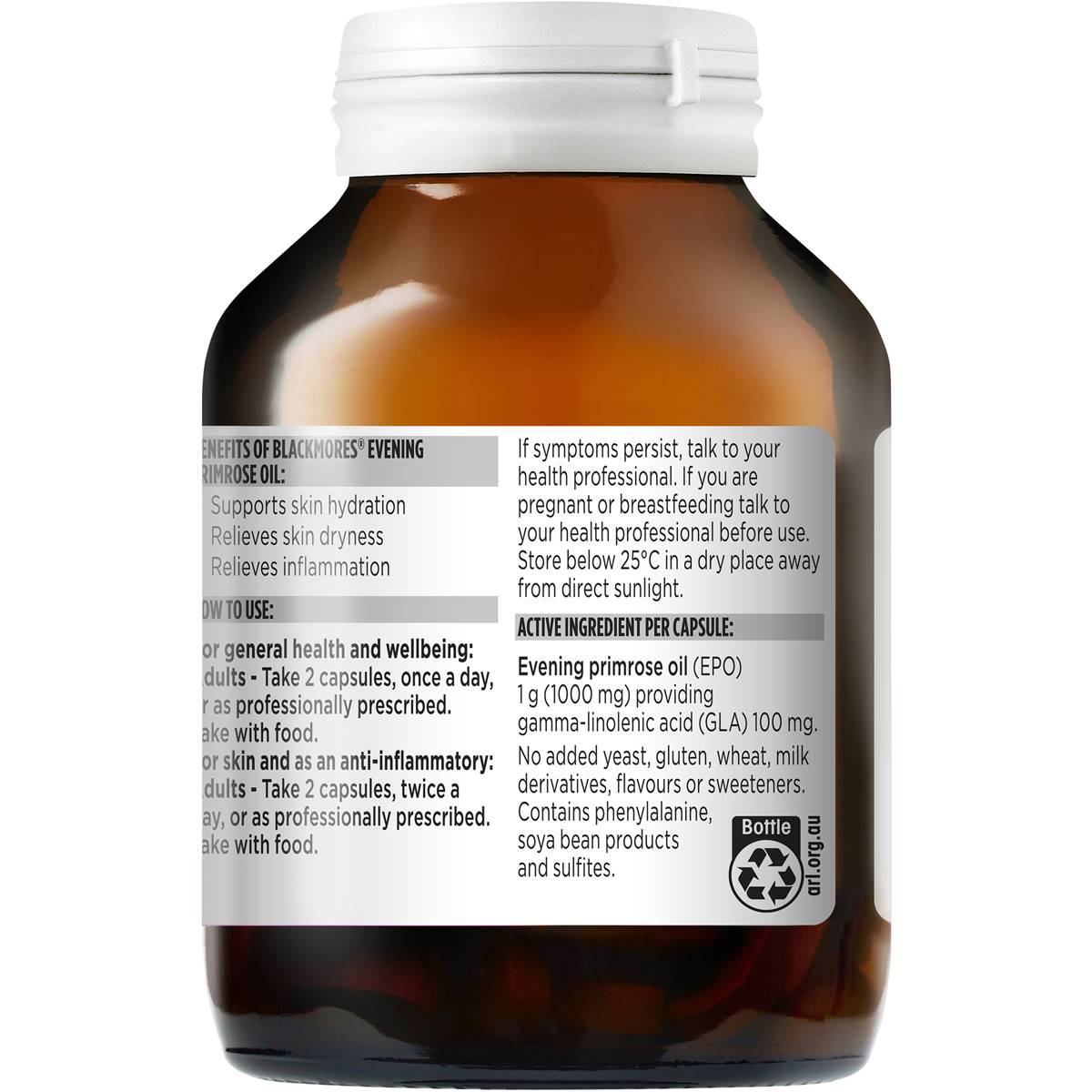 Tinh dầu Hoa anh thảo Blackmores Evening Primrose Oil 125 viên | Hàng xách tay Úc
