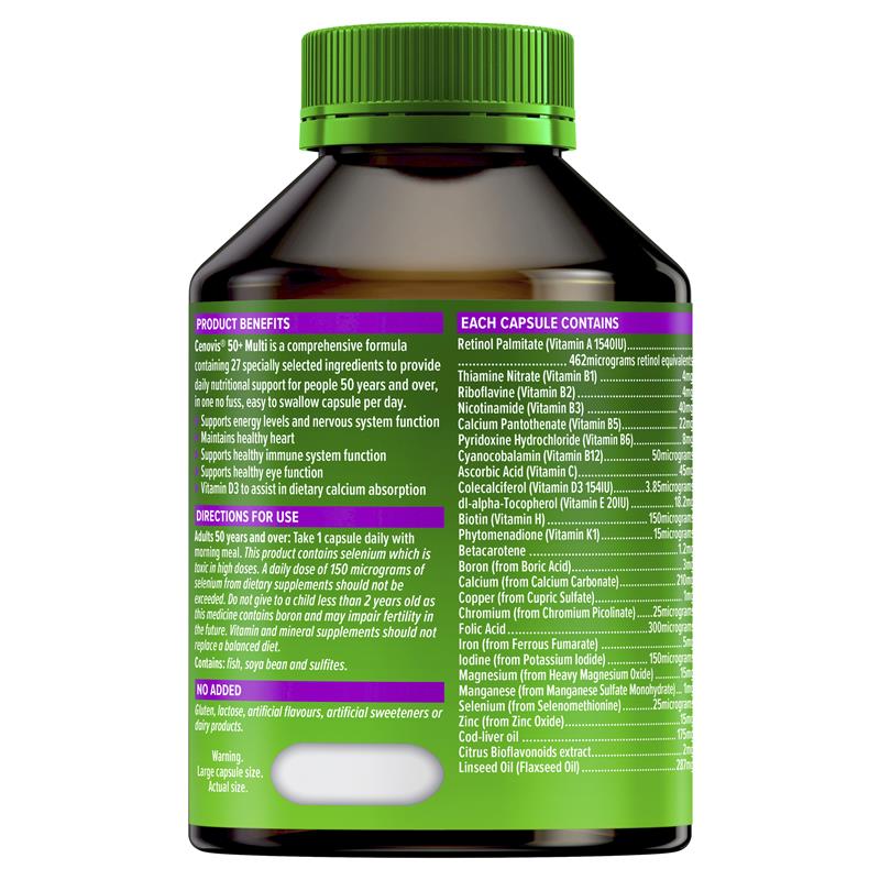 Viên uống Vitamin tổng hợp trên 50 tuổi Cenovis Once Daily 50+ Multi 100 viên