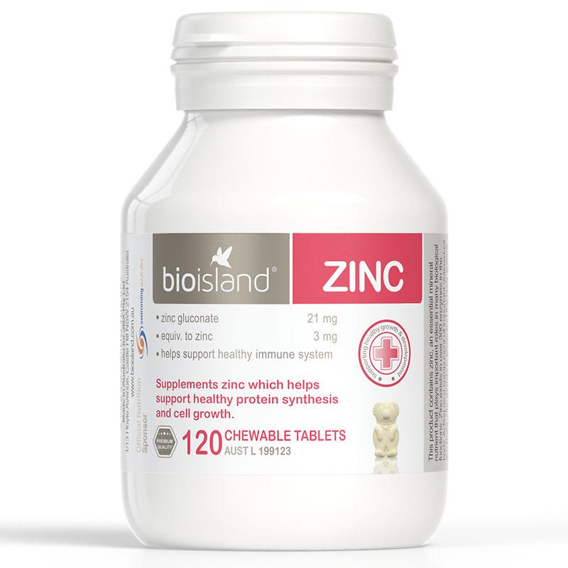 Kẽm Zinc cho bé Bio Island Zinc Úc 120 viên | Sản phẩm chất lượng Úc