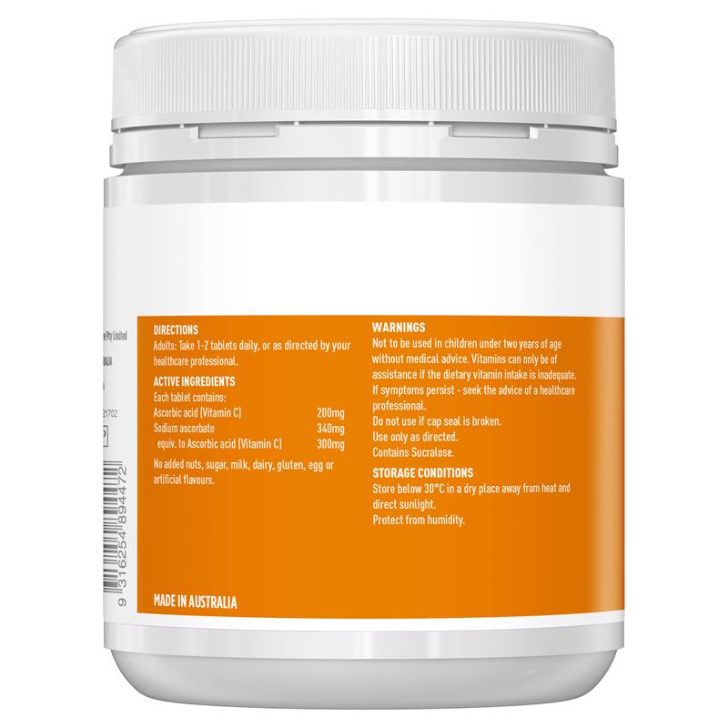 Kẹo ngậm Vitamin C 500mg Healthy Care Chewable