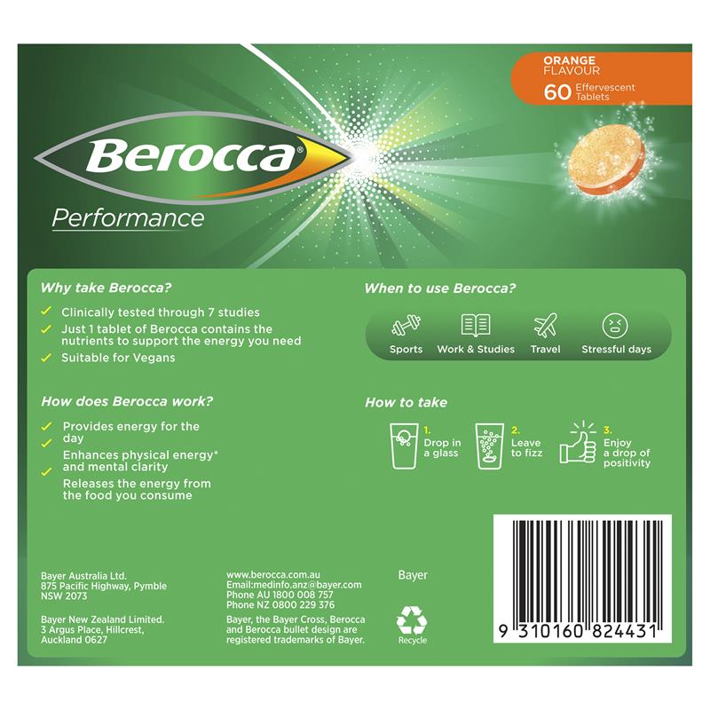 Viên sủi Berocca Orange Energy Performance