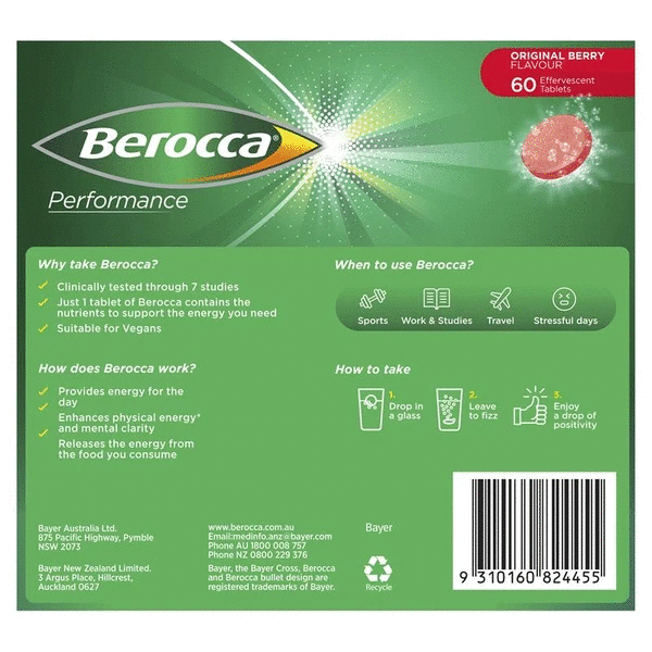 Viên sủi Berocca Original Berry Performance Effervescent
