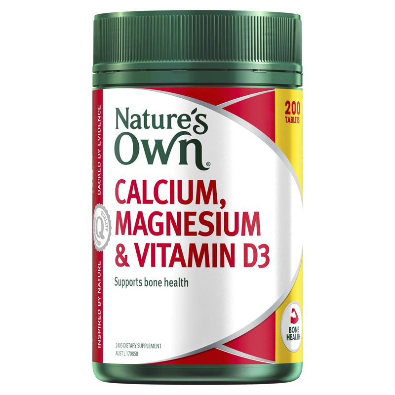 Viên bổ cơ & xương Calcium, Magnesium & Vitamin D3 Nature’s Own
