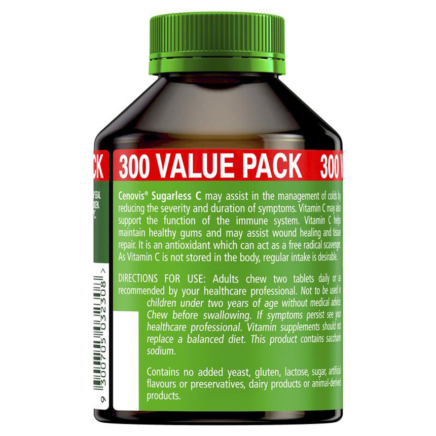 Viên ngậm Vitamin C không đường Cenovis Sugarless C 500mg