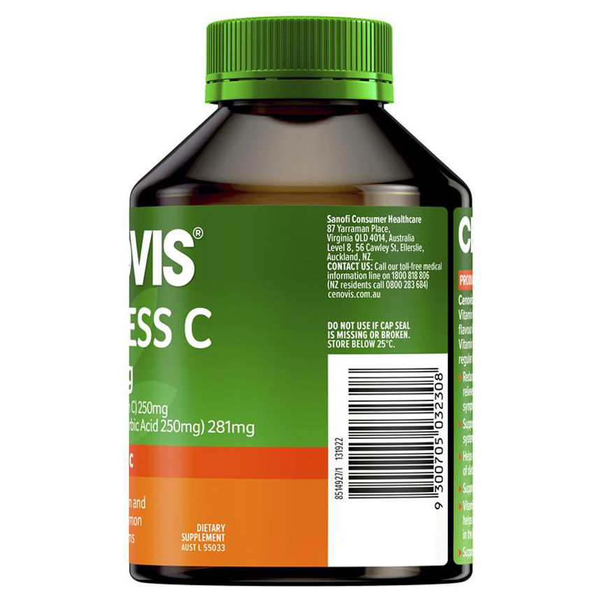 Viên ngậm Vitamin C 500mg không đường Cenovis Sugarless 300 viên | Nhập khẩu từ Úc
