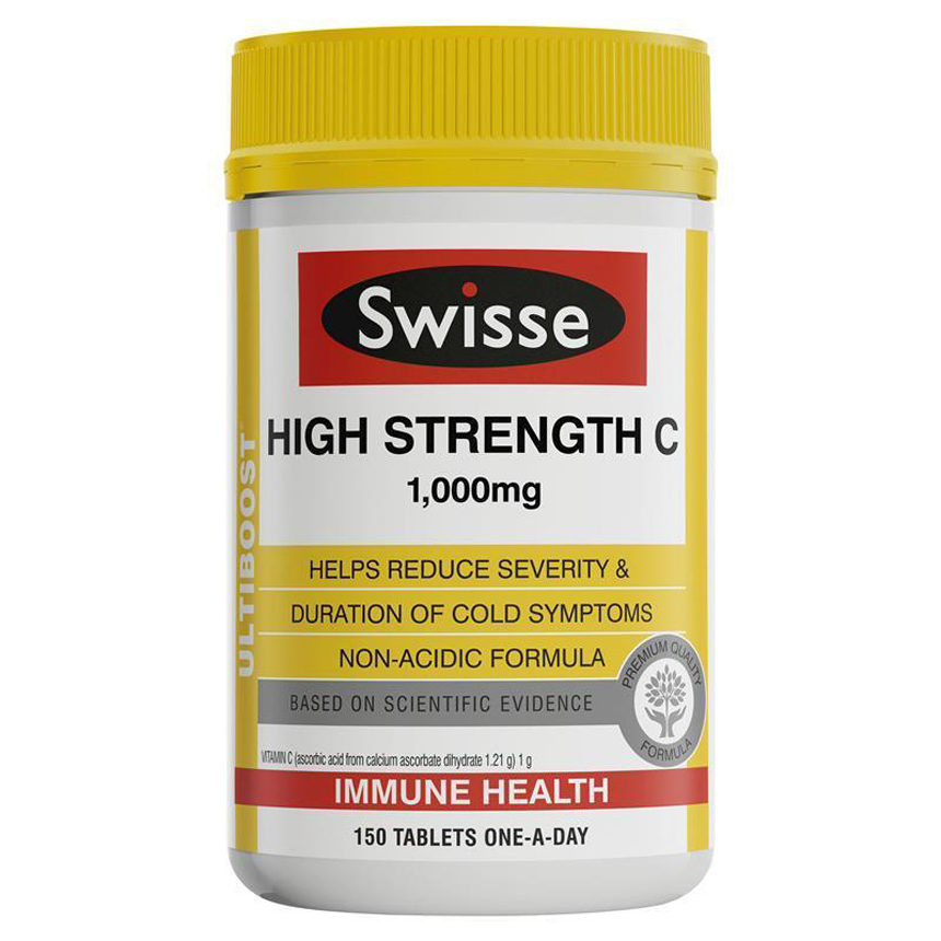 Vitamin C Swisse Ultiboost High Strength C 1000mg của Úc 150 viên | Xuất xứ Úc