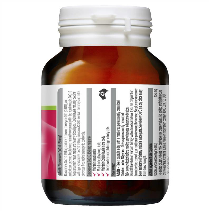 Coenzyme Q10 bổ tim Blackmores CoQ10 150mg High Potency