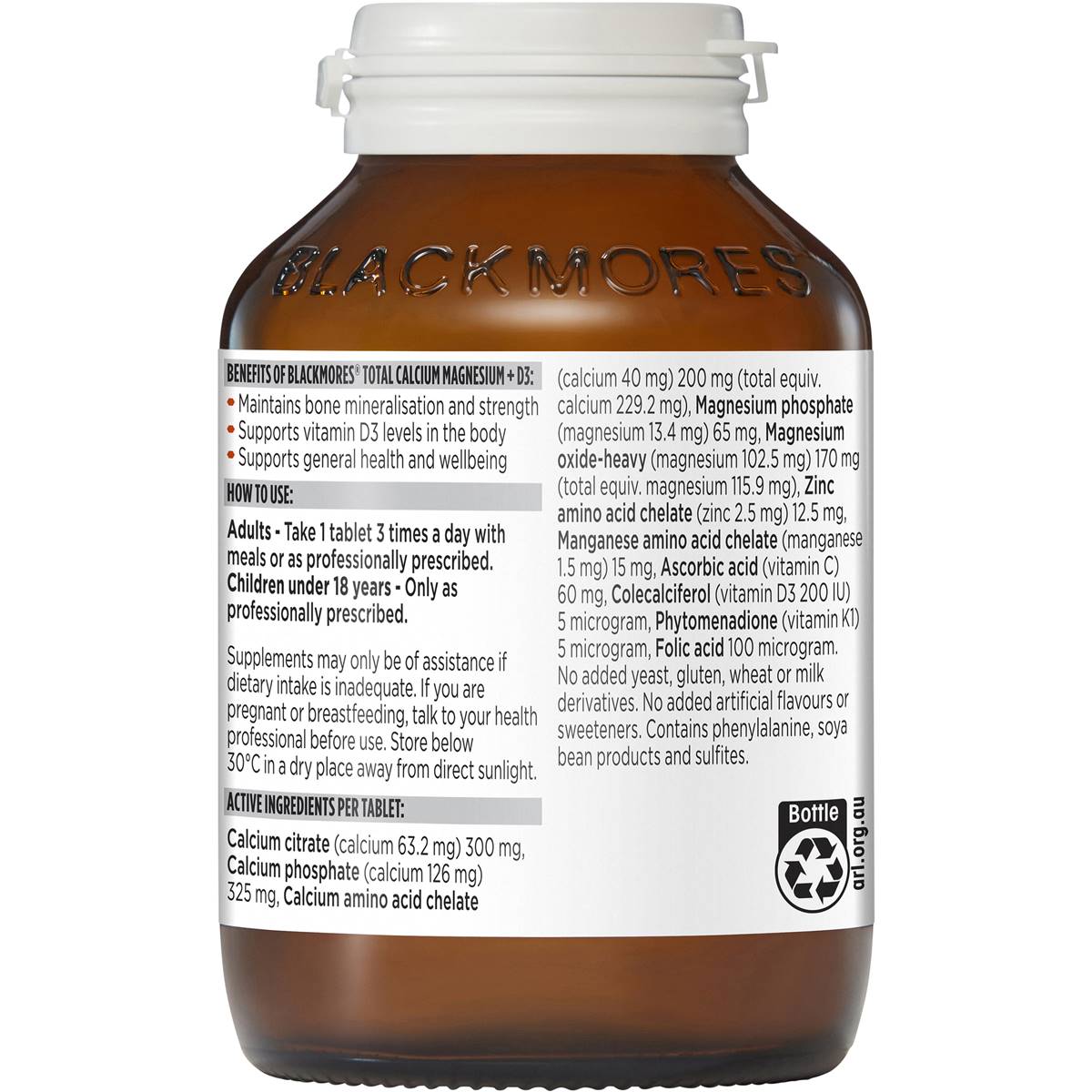 Viên uống Blackmores Total Calcium & Magnesium + D3