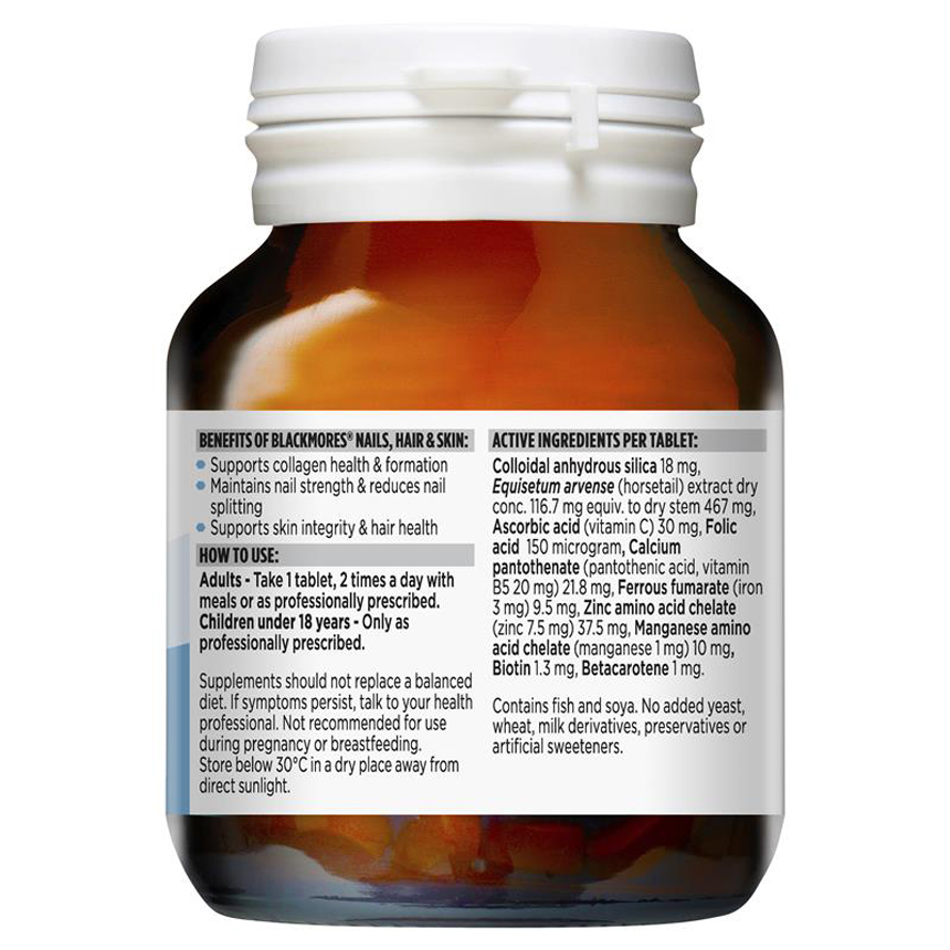 Viên uống hỗ trợ đẹp da, móng và tóc Blackmores Nails, Hair & Skin