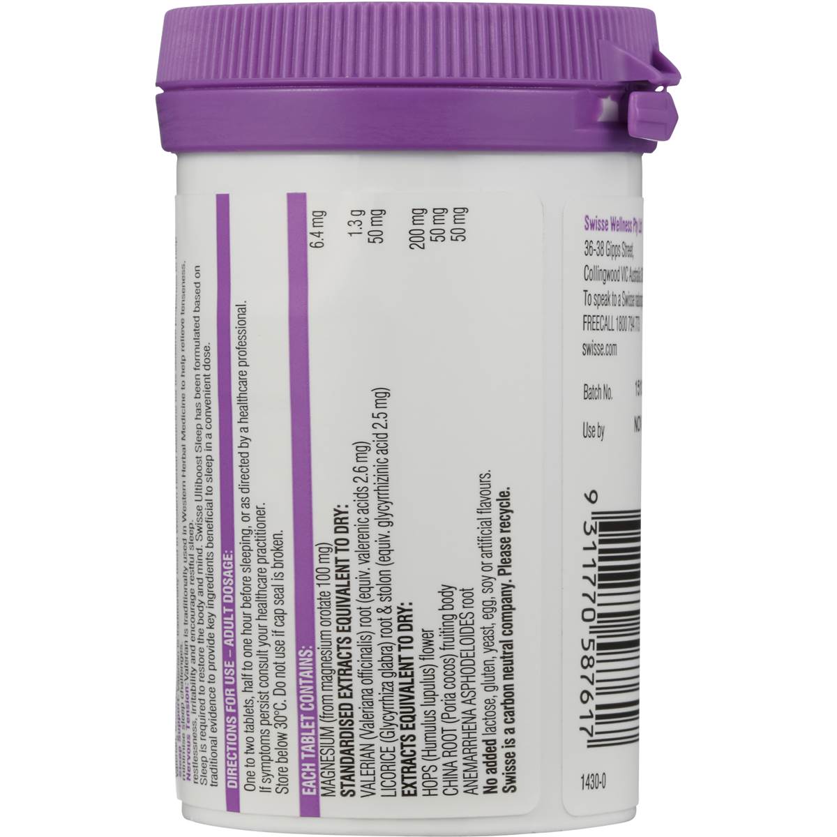 Swisse Ultiboost Sleep giúp ngủ ngon 60 viên | Xuất xứ Úc