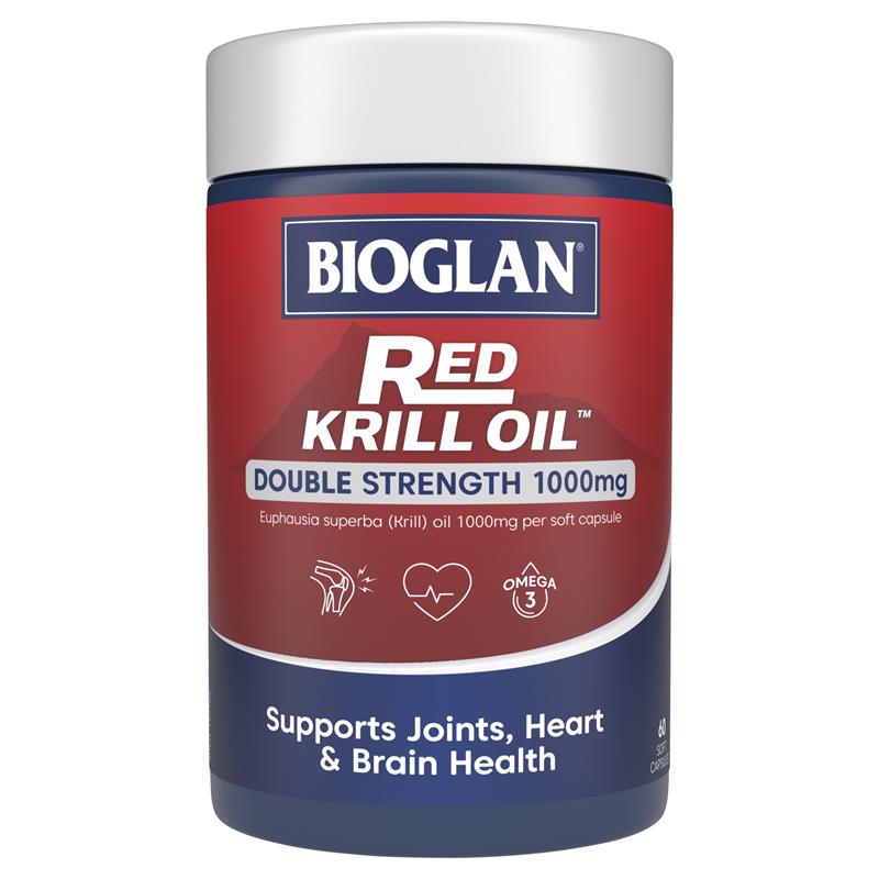 Omega 3 Bioglan Red Krill Oil Double Strength 1000mg 60 viên | Sản phẩm chất lượng Úc