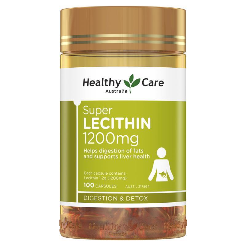 Mầm đậu nành Healthy Care Úc Super Lecithin 1200mg 100 viên | Thương hiệu Úc