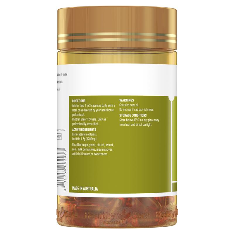 Mầm đậu nành Healthy Care Úc Super Lecithin 1200mg 100 viên | Sản phẩm chất lượng Úc