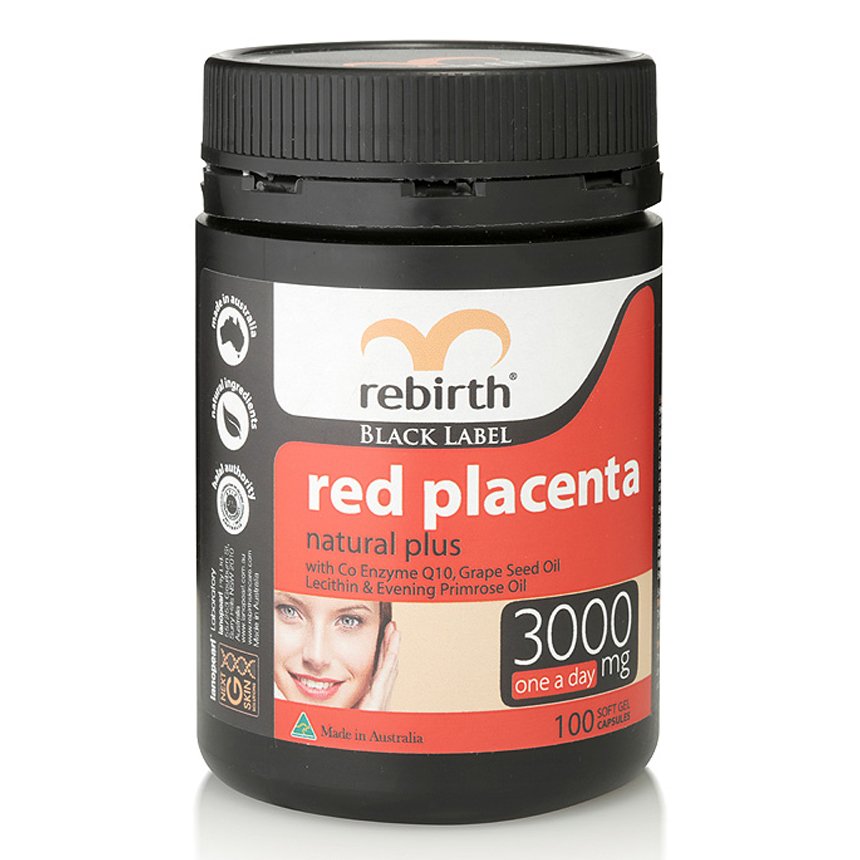 Viên uống nhau thai cừu đỏ Rebirth Red Placenta 3000mg 100 viên