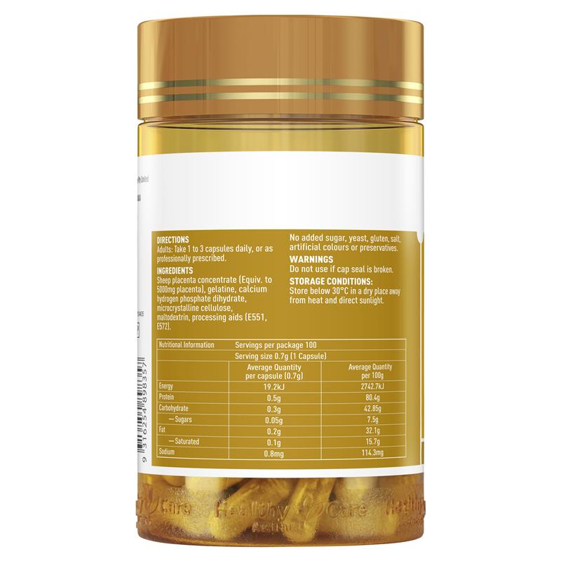 Nhau thai cừu Úc Healthy Care Sheep Placenta 5000mg 100 viên