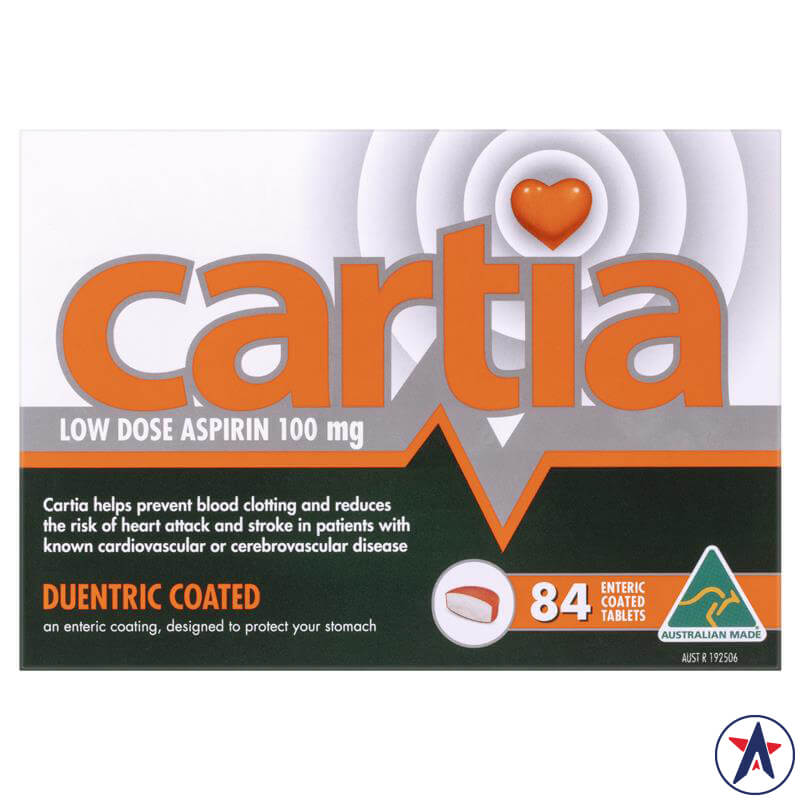 Viên uống chống đột quỵ Cartia (Aspirin liều thấp 100mg)