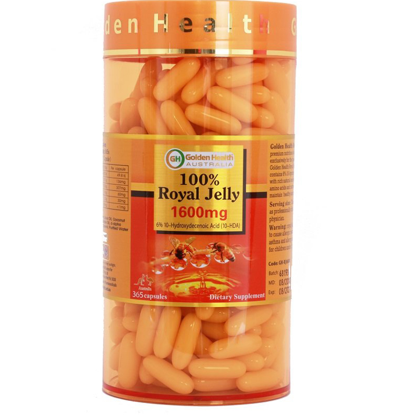 Viên uống Sữa ong chúa Golden Health Royal Jelly 1600mg 6% 10 HAD