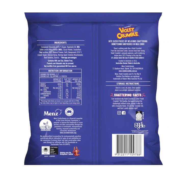 Kẹo sô-cô-la Violet Crumble Chocolate Share