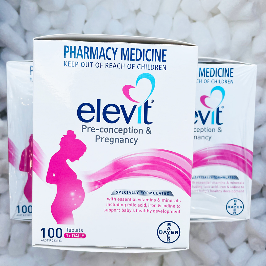 Elevit bầu Pre-conception & Pregnancy Multivitamin Úc 100 viên | Sản phẩm Úc