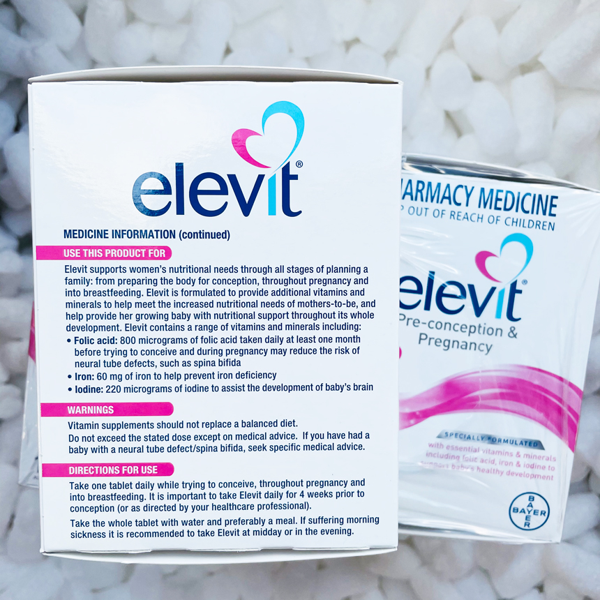 Elevit bầu Pre-conception & Pregnancy Multivitamin Úc 100 viên | Mua sắm hàng Úc tại Ausmart