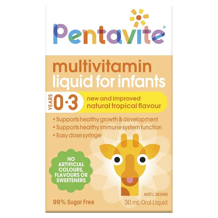 Pentavite Multivitamin Infant Liquid cho bé từ 0 đến 3 tuổi 30ml | Chất lượng đảm bảo từ Úc