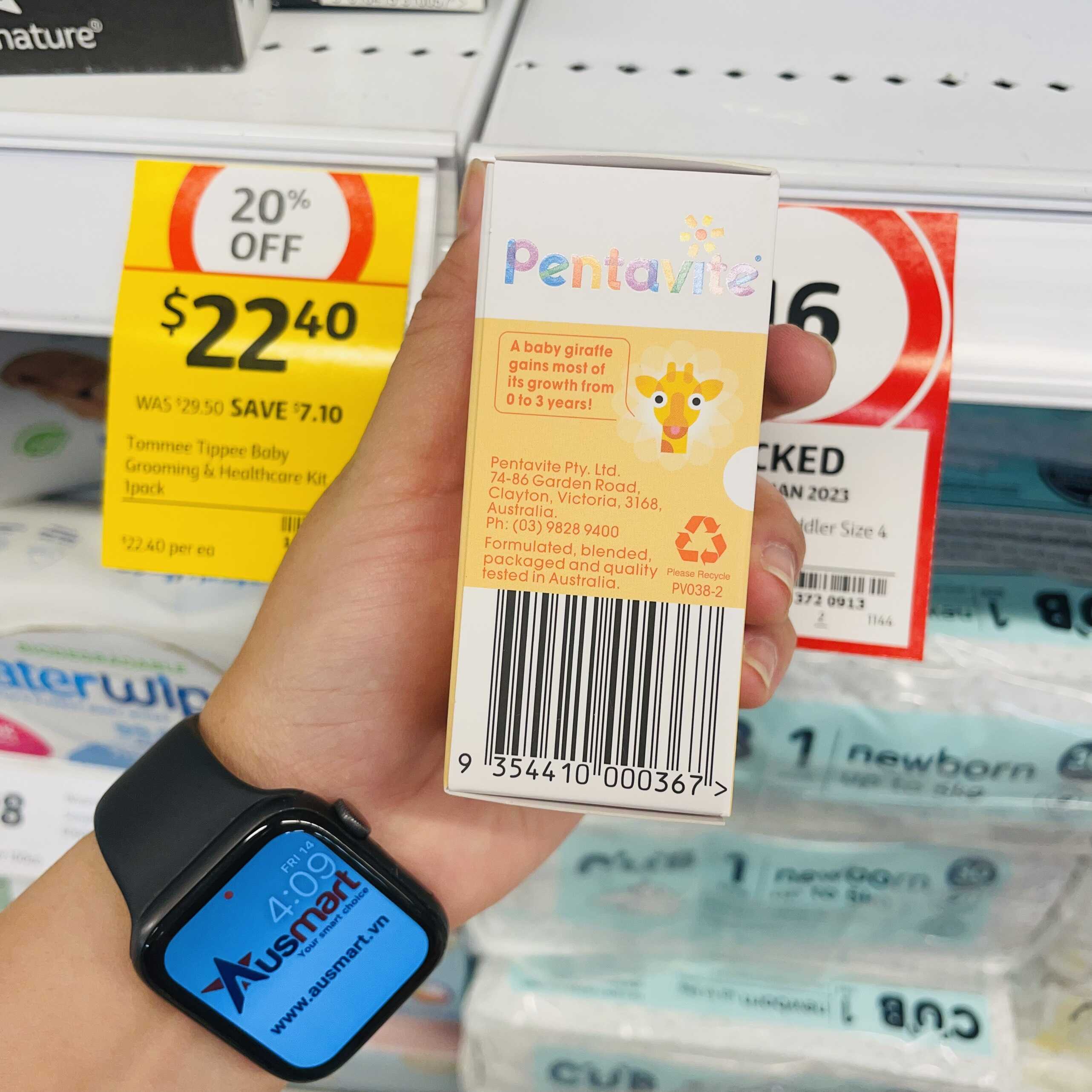 Pentavite Multivitamin Infant Liquid cho bé từ 0 đến 3 tuổi 30ml | Sản phẩm chính hãng Úc