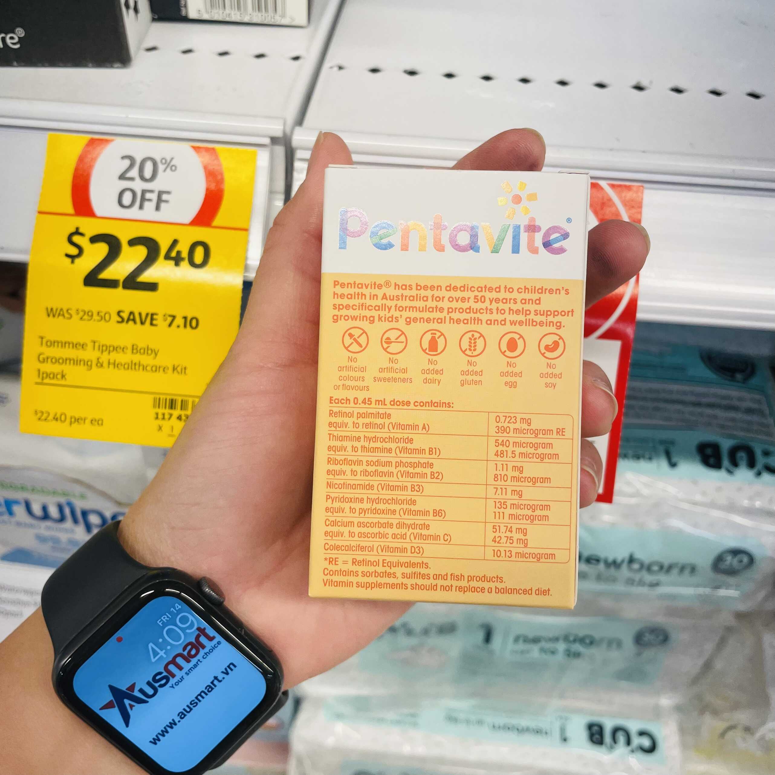 Pentavite Multivitamin Infant Liquid cho bé từ 0 đến 3 tuổi 30ml | Mua hàng Úc tại Ausmart