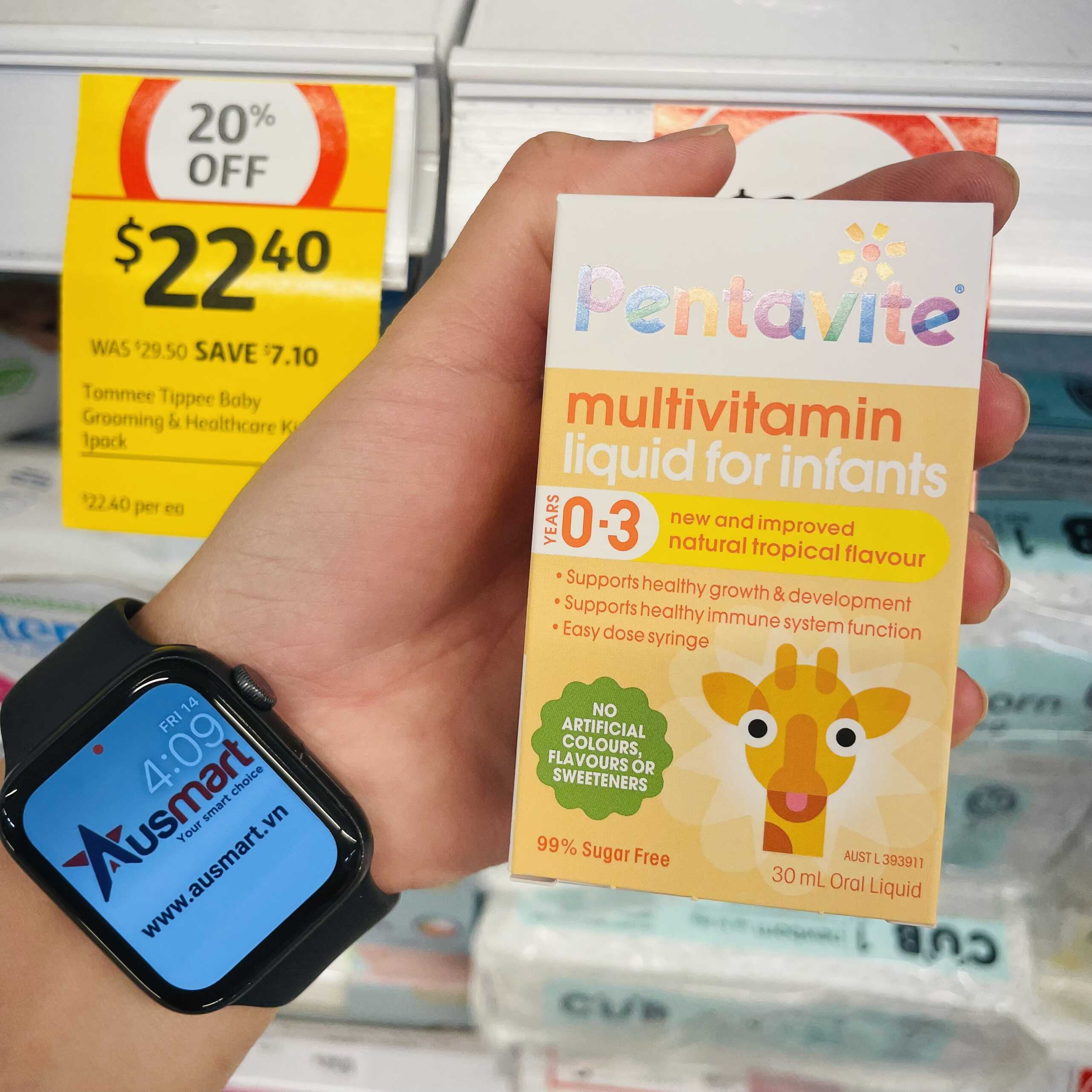 Pentavite Multivitamin Infant Liquid cho bé từ 0 đến 3 tuổi 30ml | Hàng xách tay Úc