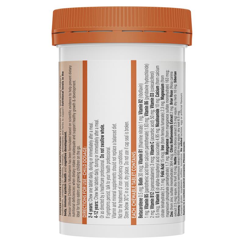 Multivitamin cho bé Swisse Ultivite Children's của Úc 120 viên