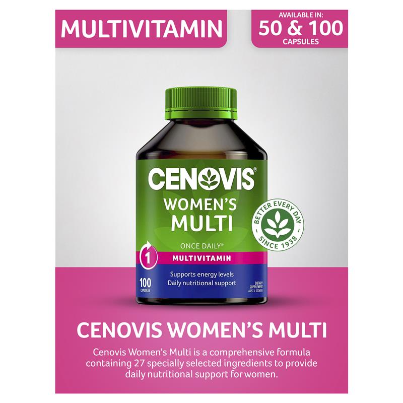 Vitamin tổng hợp cho nữ Cenovis Women's Multi Once Daily 100 viên