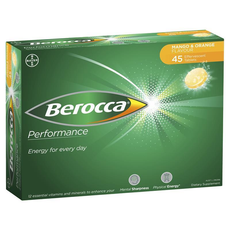 Vitamin tổng hợp Berocca Mango & Orange Effervescent