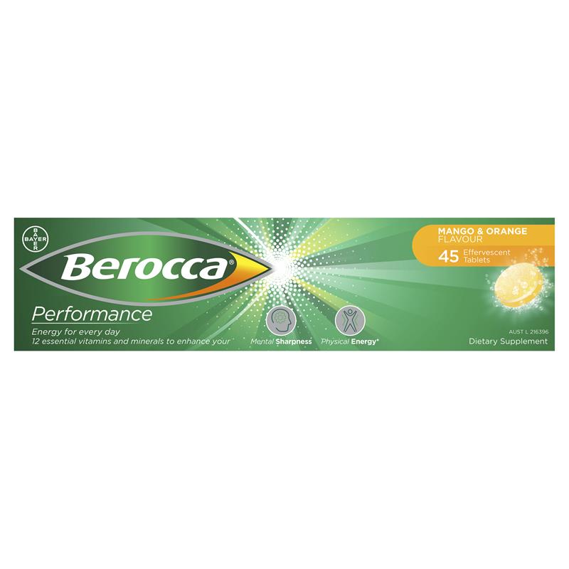 Vitamin tổng hợp Berocca Mango & Orange Effervescent