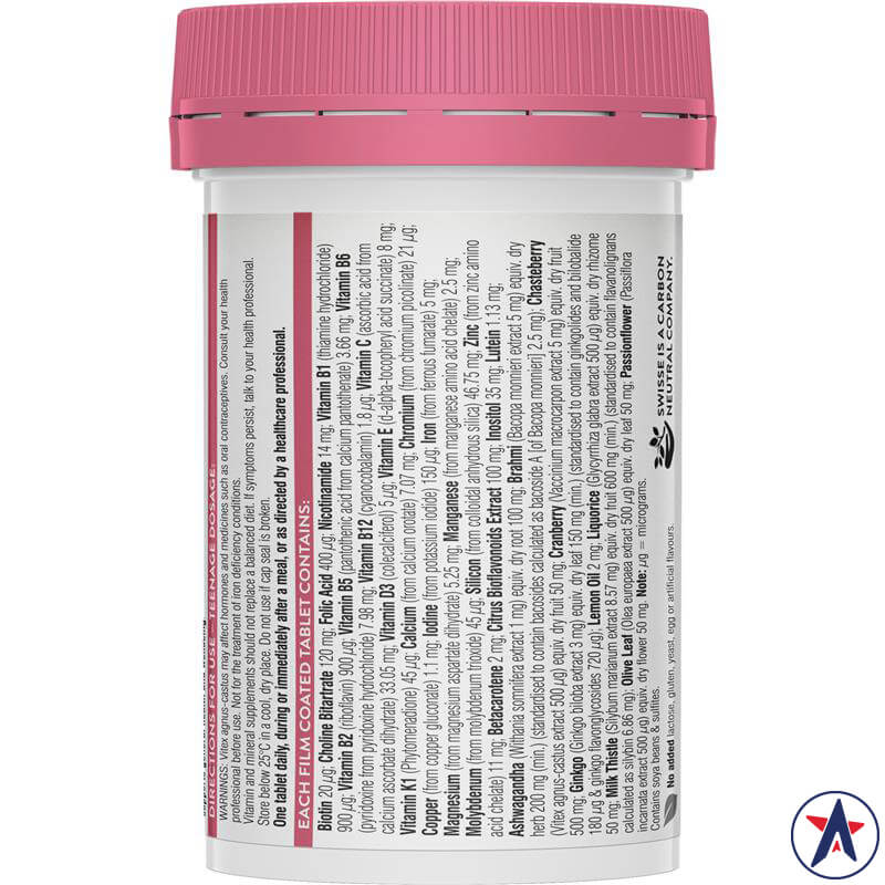 Vitamin tổng hợp Swisse Teenage Women’s Multivitamin 60 viên
