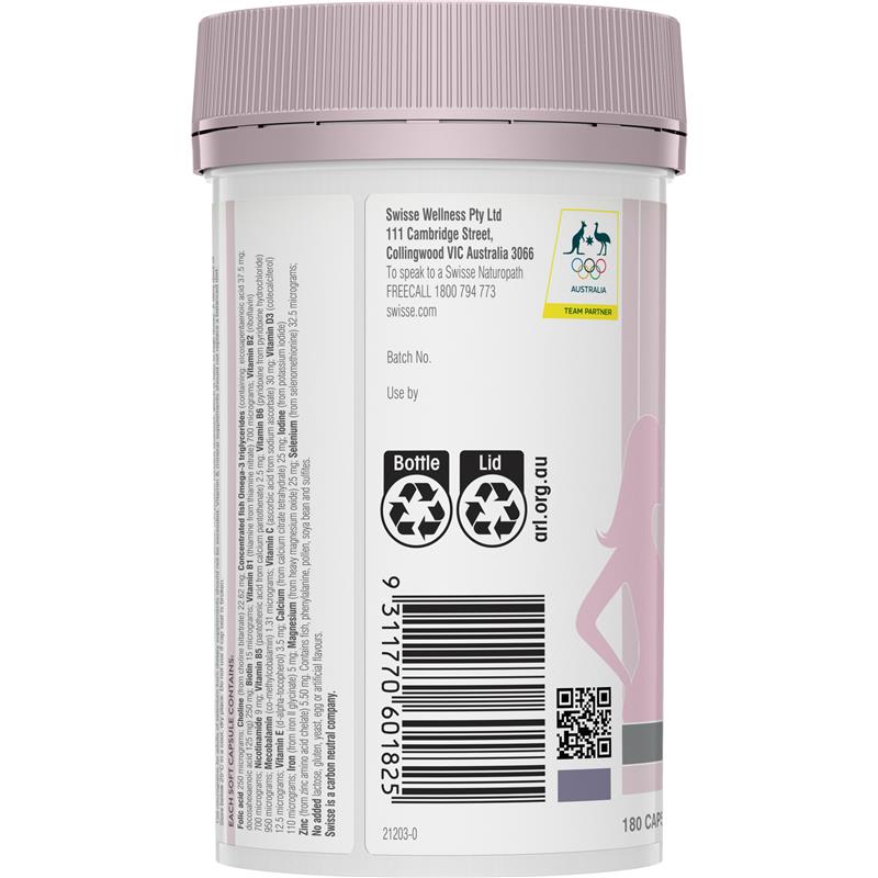 Swisse Ultinatal Pre-conception & Pregnancy cho bà bầu 180 viên