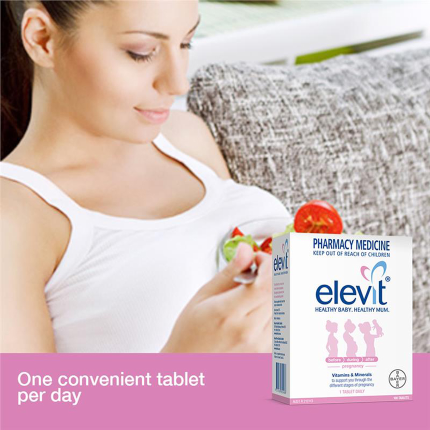 Elevit bầu Pre-conception & Pregnancy Multivitamin Úc 100 viên | Sản phẩm Úc chính hãng