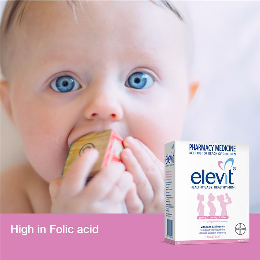 Elevit bầu Pre-conception & Pregnancy Multivitamin Úc 100 viên | Nhập khẩu từ Úc