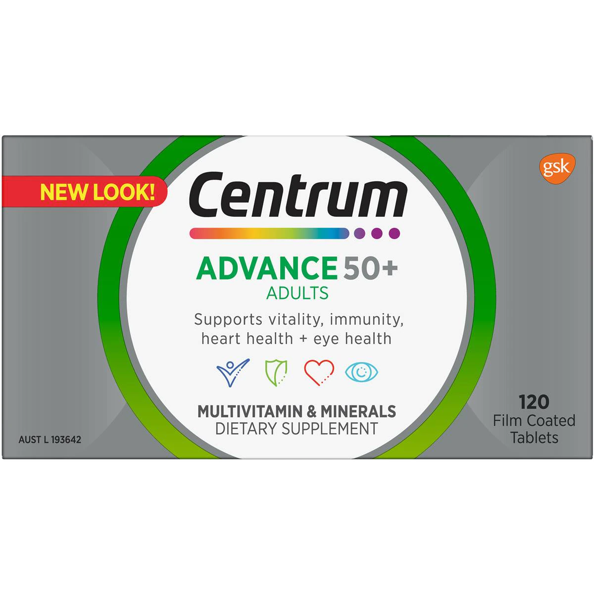 Vitamin tổng hợp Centrum Multivitamin Advance 50+ cho người lớn tuổi