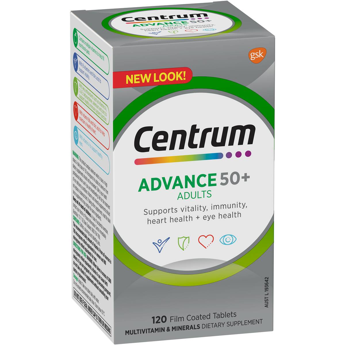 Vitamin tổng hợp Centrum Multivitamin Advance 50+ cho người lớn tuổi