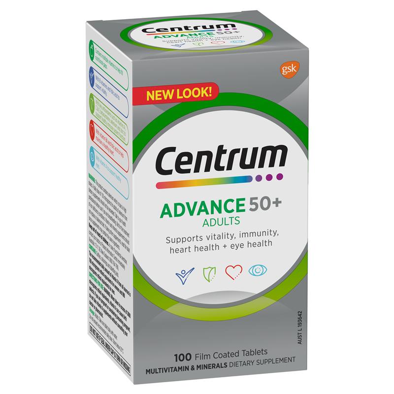 Vitamin tổng hợp Centrum Multivitamin Advance 50+ cho người lớn tuổi