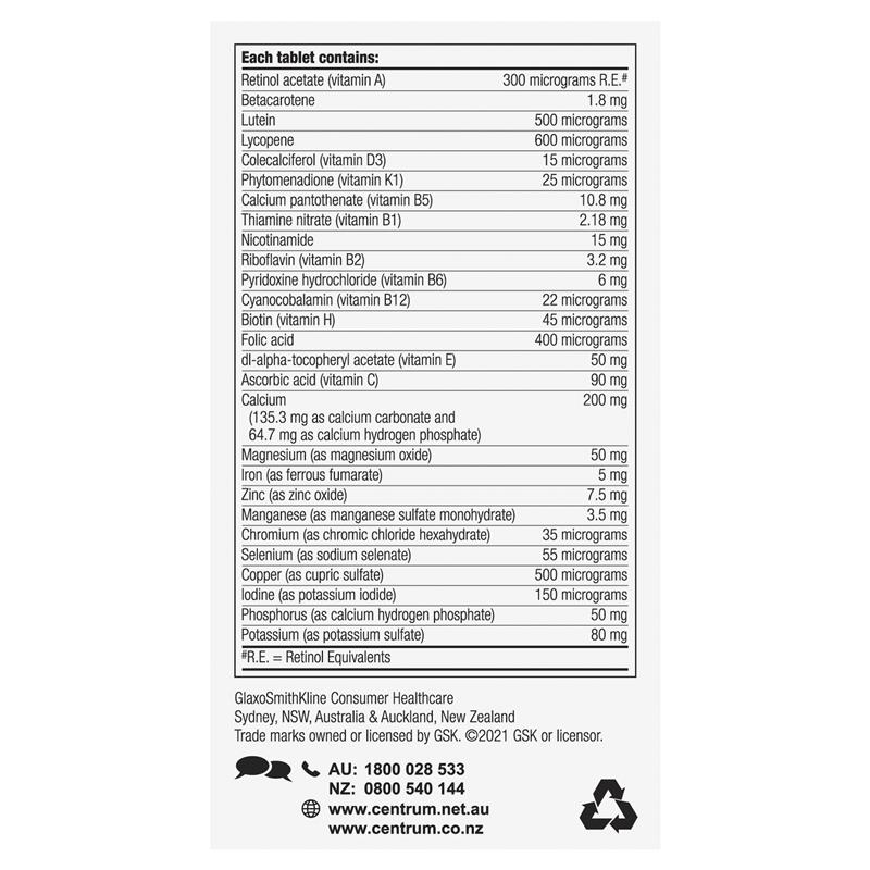 Vitamin tổng hợp Centrum Advance Adults Multivitamin