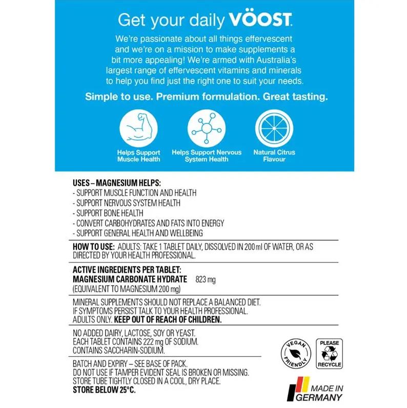 Viên sủi bổ sung Magie Voost Magnesium Effervescent