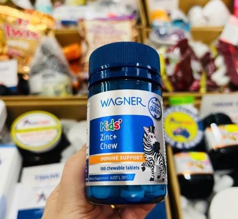 Viên nhai bổ sung kẽm Wagner Kids Zinc Plus Chewable