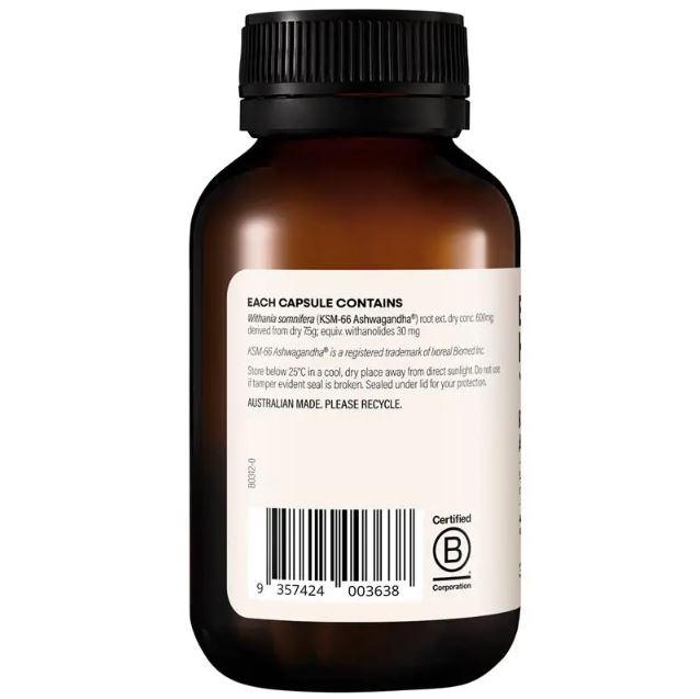 Viên uống giảm căng thẳng và an thần Wanderlust BioHack KSM-66 Ashwagandha 30 viên