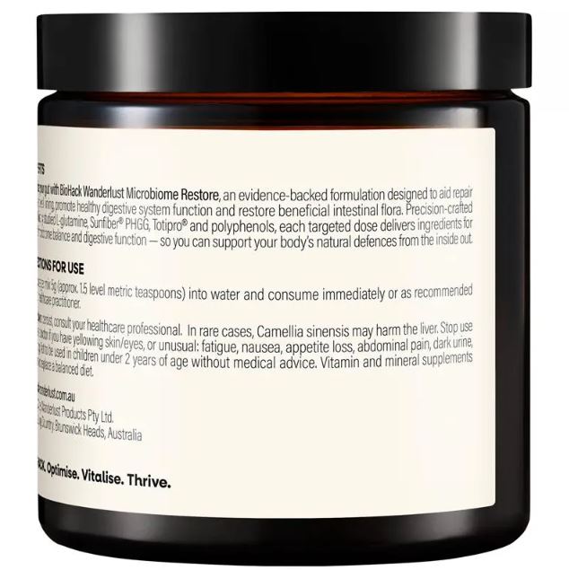 Men vi sinh đường ruột Wanderlust BioHack Microbiome Restore 150g