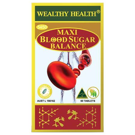 Viên uống cân bằng đường huyết Wealthy Health Maxi Blood Sugar Balance 60 viên