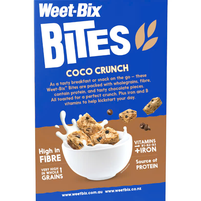 Ngũ cốc ăn sáng vị socola Weet-bix Bites Coco Crunch 500g