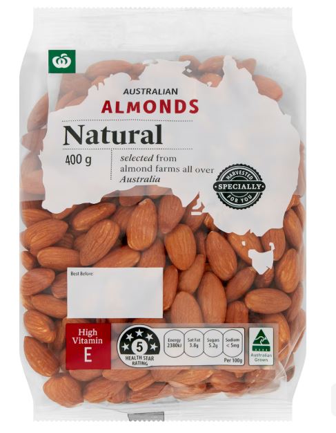 Hạt hạnh nhân Almonds Woolworths Crunchy Natural