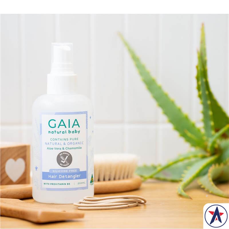 Xịt dưỡng & gỡ rối tóc cho bé Gaia Natural Hair Detangler 200ml