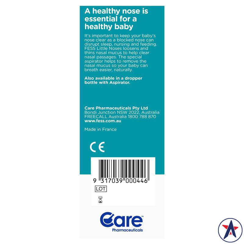 Xịt mũi cho bé Fess Little Noses Saline Nose Spray + Aspirator 15ml