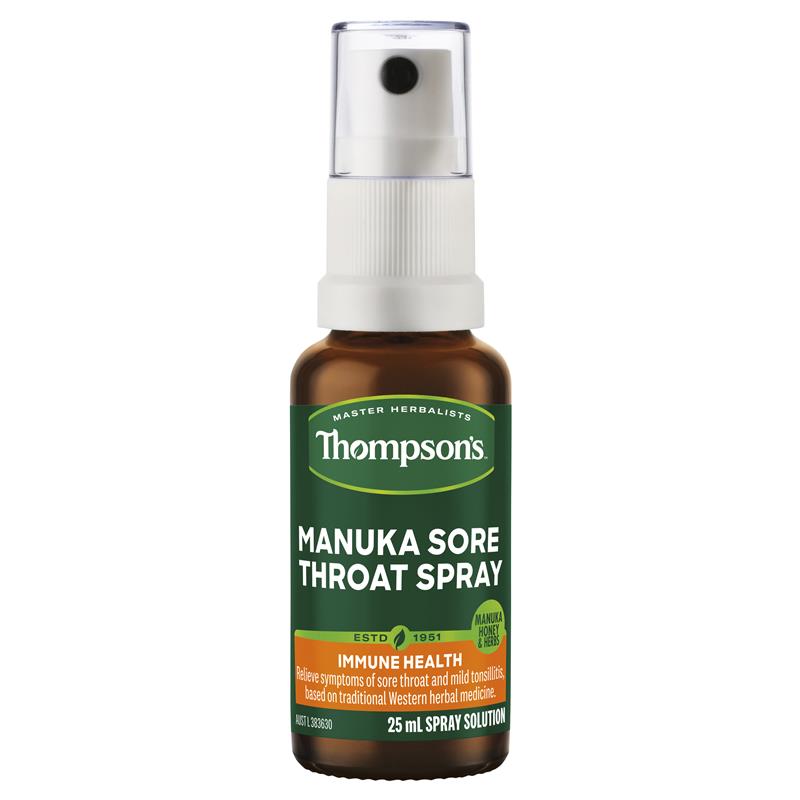 Xịt keo ong giảm đau họng Thompson's Manuka Sore Throat 25ml | Mua sắm hàng Úc tại Ausmart
